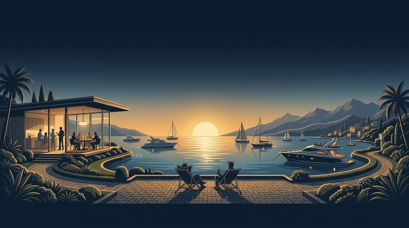 Retirement lifestyle illustration